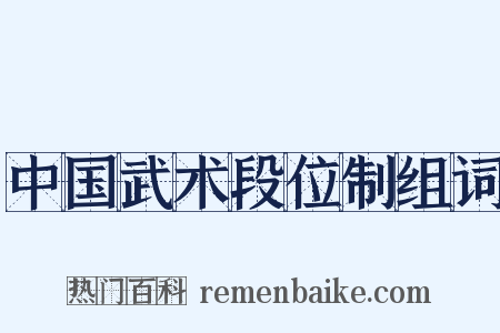 中国武术段位制组词是什么意思的图片